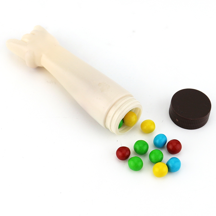 Finger gesture hand shape bottle with chocolate bean candy CH-N711