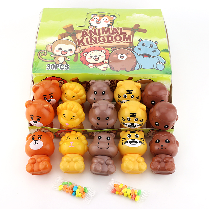 Animal Kingdom bottle candy fruit flavored pressed candy with cartoon animal shaped bottle CH-N712