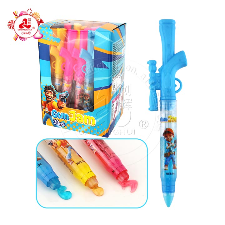 Boxed Jam gun candy gun shaped squeeze liquid jam candy CH-N713