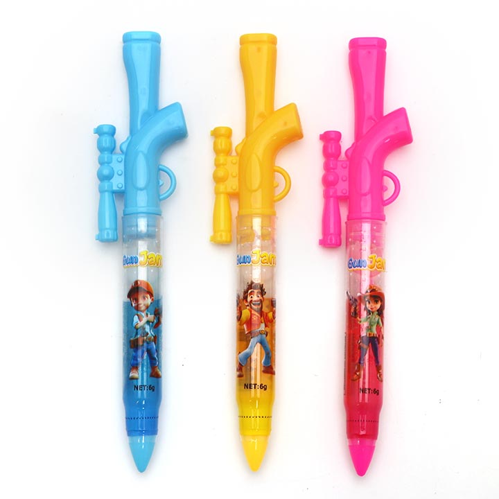 Cartoon gun jam candy gun shaped squeeze syrup jam candy CH-N714