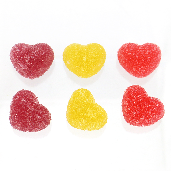 Wholesale mini Love heart shaped chewy soft gummy candy in bulk CH-S132