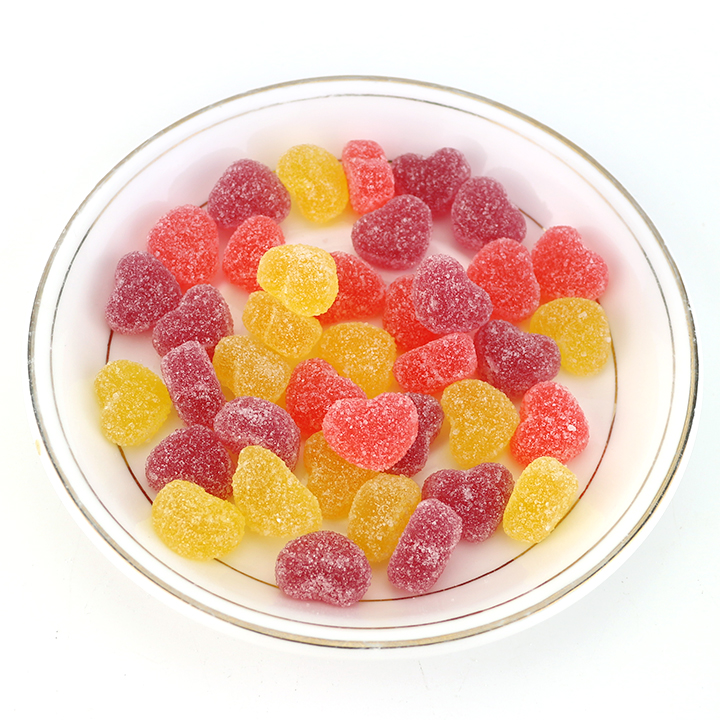 Wholesale mini Love heart shaped chewy soft gummy candy in bulk CH-S132