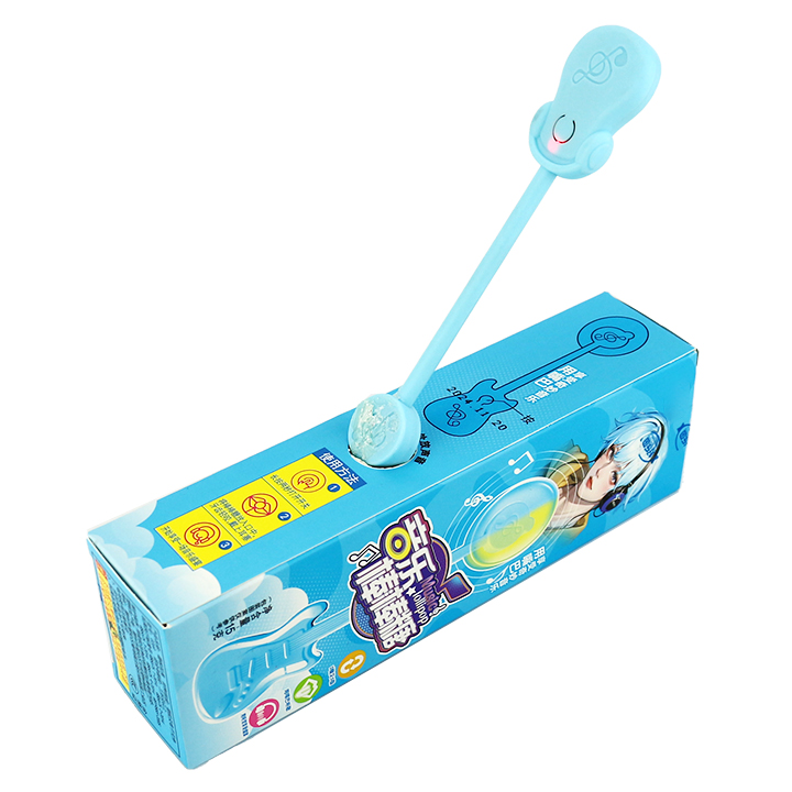 Dual color dual fruit flavor hard lollipop Bone conduction music lollipop toy candy CH-TB233