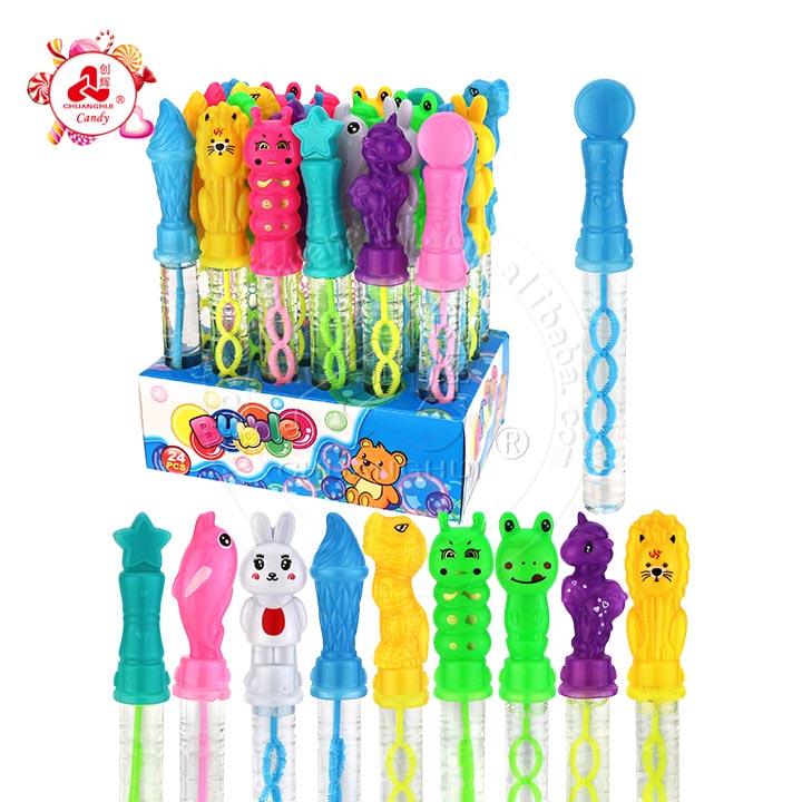 Varied small cartoon animals shaped soap bubble water toy CH-XW025