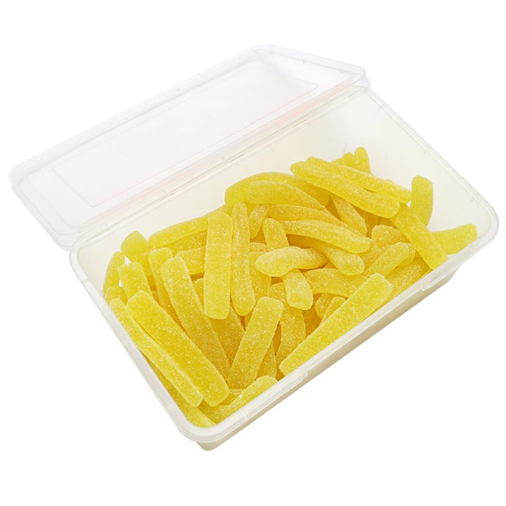 1Kg Cartoon french fries chips shaped chewy soft gummy candy in box CH-J621
