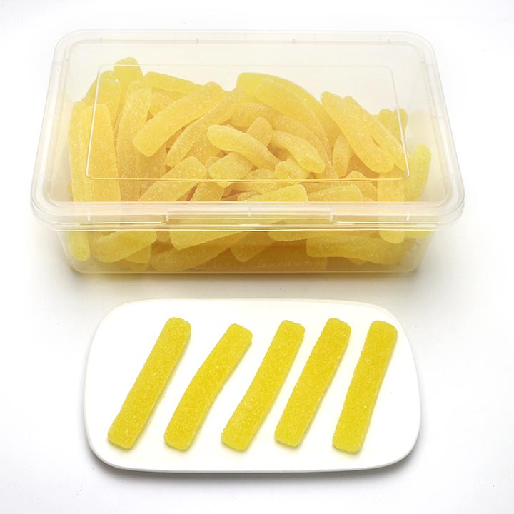 1Kg Cartoon french fries chips shaped chewy soft gummy candy in box CH-J621