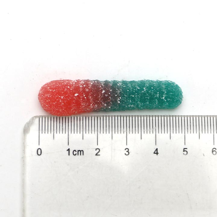 1Kg Cartoon caterpillar worm shape chewy soft gummy candy in box CH-J623