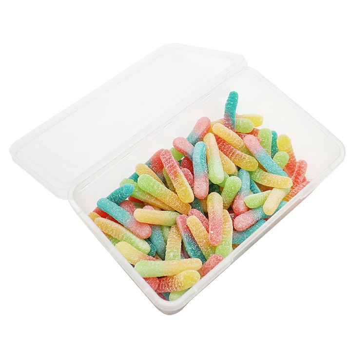 1Kg Cartoon caterpillar worm shape chewy soft gummy candy in box CH-J623