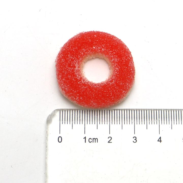 1Kg Cartoon doughnut donut ring shaped chewy soft gummy candy in box CH-J624