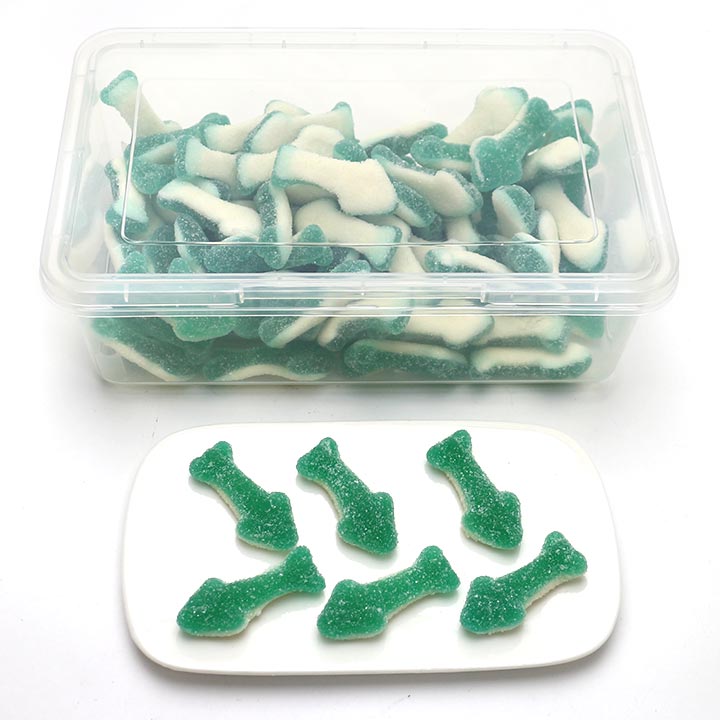 1Kg Cartoon 3D dolphin shark shape chewy soft gummy candy in box CH-J625