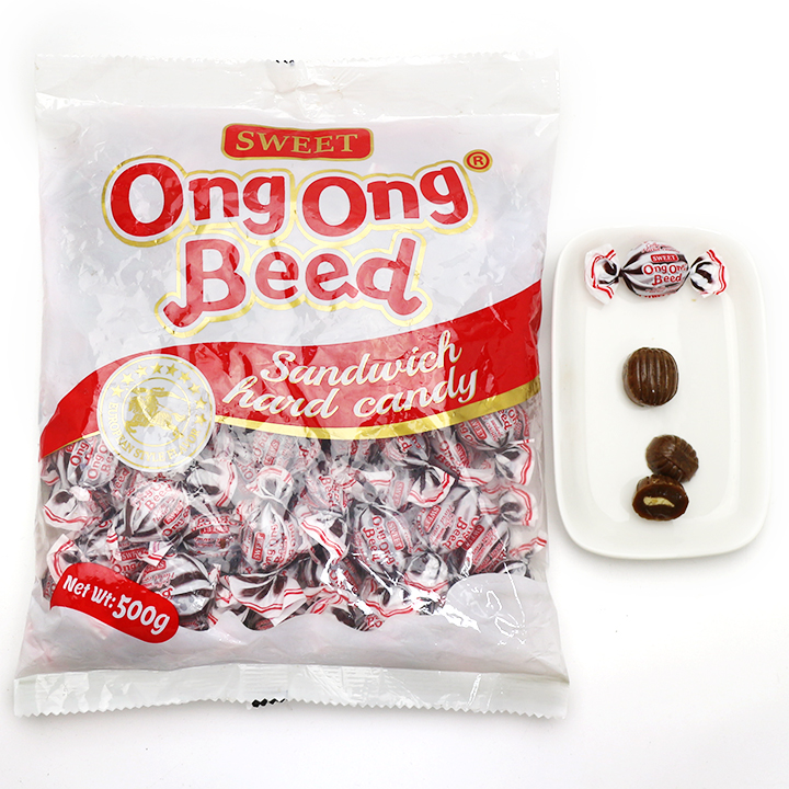 Coffee, coconut, milk flavor sandwich hard milk candy with powder filling sweet CH-Q127