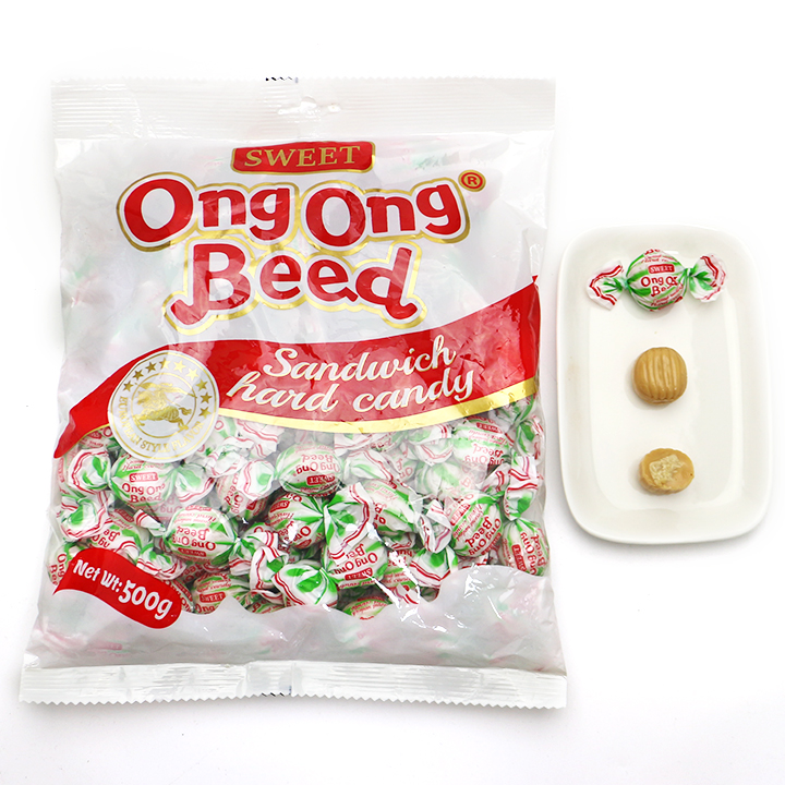 Coffee, coconut, milk flavor sandwich hard milk candy with powder filling sweet CH-Q127