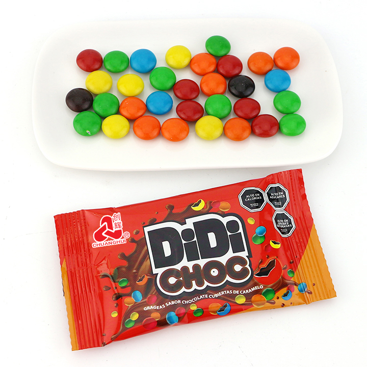 18g bagged DiDi choco beans crispy rainbow colored chocolate bean candy CH-BC141