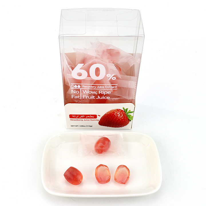 Peeling fruits Fudge Peach, grape, strawberry, mango, orange various shape juices soft gummy candy in box CH-J626