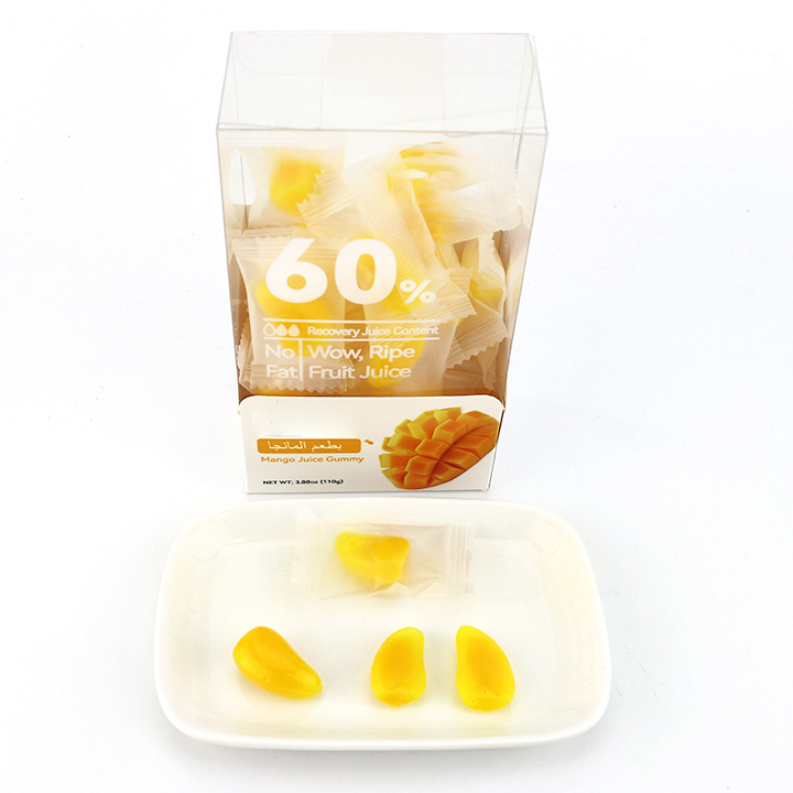 Peeling fruits Fudge Peach, grape, strawberry, mango, orange various shape juices soft gummy candy in box CH-J626