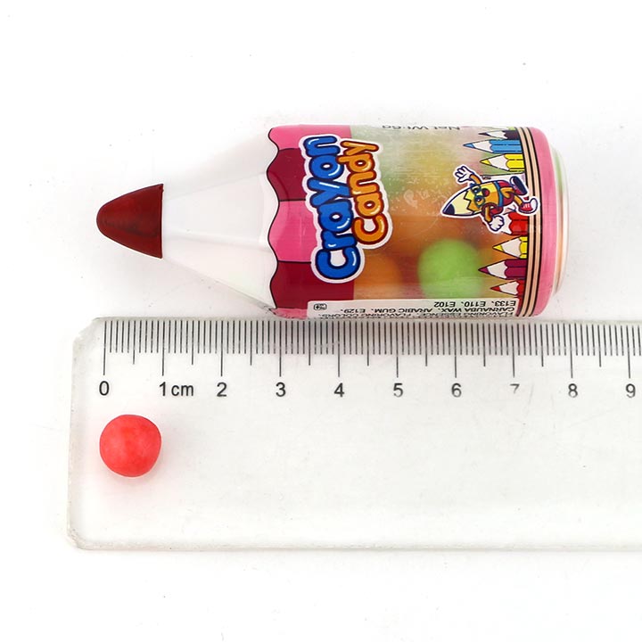 Colorful drawing crayon pen bottle with inflatable puffed candy CH-T1347