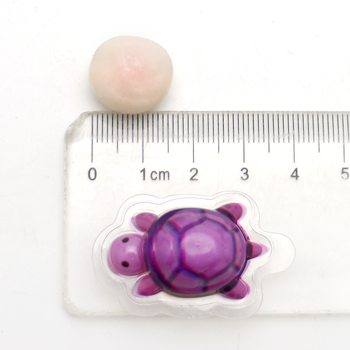 Halal mini 1.8g turtle shaped fruit flavor soft gummy candy ball with jam filled CH-J631