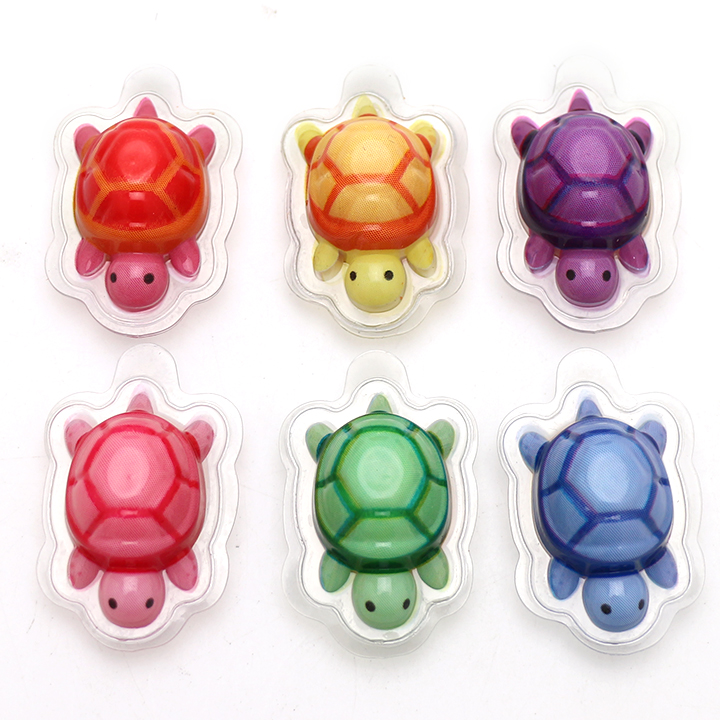 Halal mini 1.8g turtle shaped fruit flavor soft gummy candy ball with jam filled CH-J631