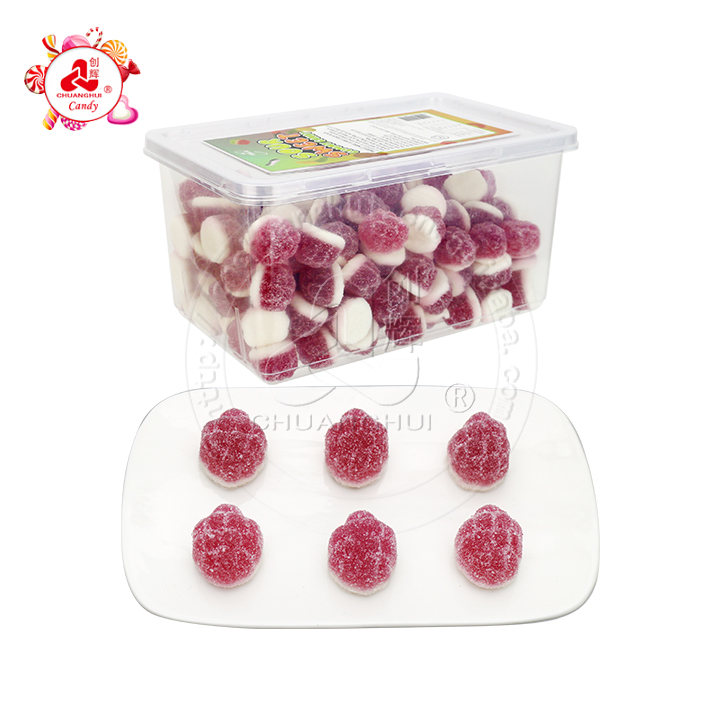 1Kg box grape shaped chewy soft gummy candy in box CH-J635