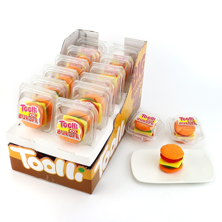 XXL burger fudge big size giant hamburger shape sandwich gummy candy CH-J272-2