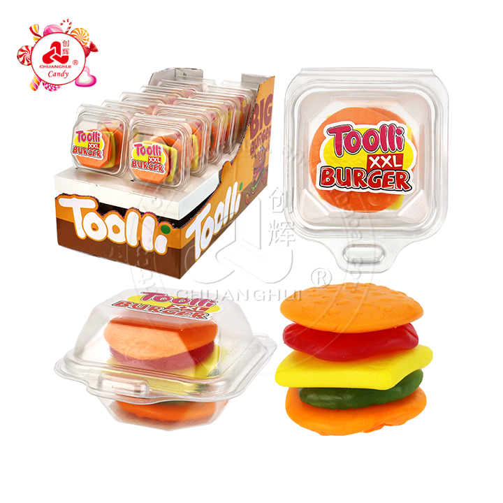 XXL burger fudge big size giant hamburger shape sandwich gummy candy CH-J272-2