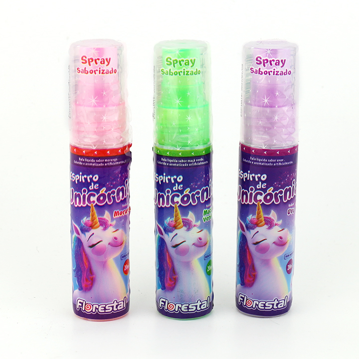 Cartoon unicorn spray candy fruit flavor liquid candy CH-SP090