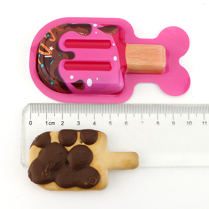 3D ice cream chocolate biscuit popsicle shaped cookies with choco jam CH-BC142