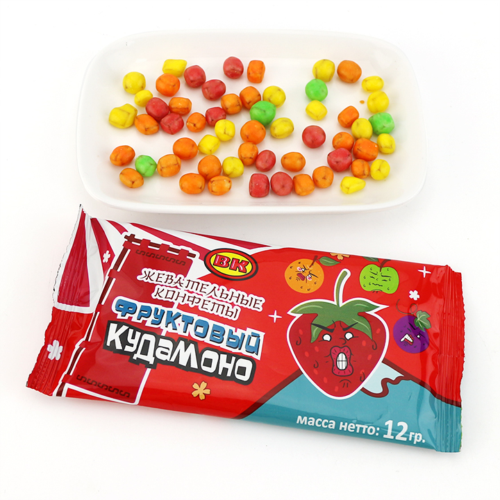 Mixed fruit flavor Sour Chewy Soft candy bean CH-J641