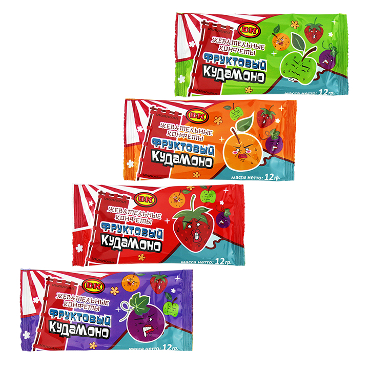 Mixed fruit flavor Sour Chewy Soft candy bean CH-J641