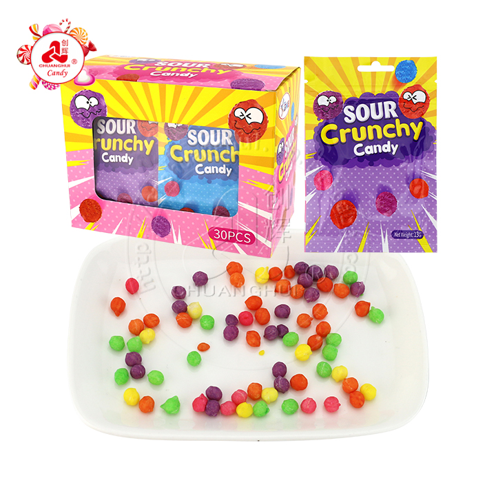 Mini fruit flavored Sour Crunchy Candy Bean CH-J642