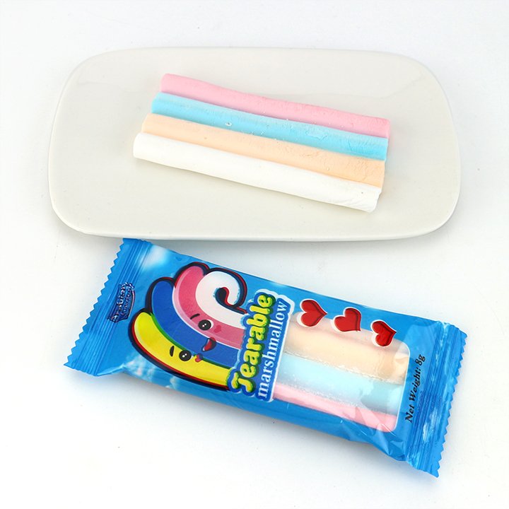 4 colors candy fruit flavored hand torn tearable marshmallows CH-M197