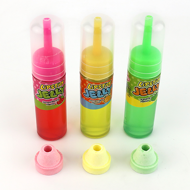 2-in-1 lipstick jelly jam fruit flavored syrup candy with nipple shaped pressed candy CH-N719
