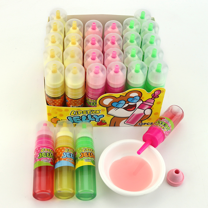 2-in-1 lipstick jelly jam fruit flavored syrup candy with nipple shaped pressed candy CH-N719