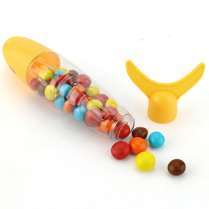 Cartoon Shark bottle candy with colorful crispy chocolate bean CH-N720