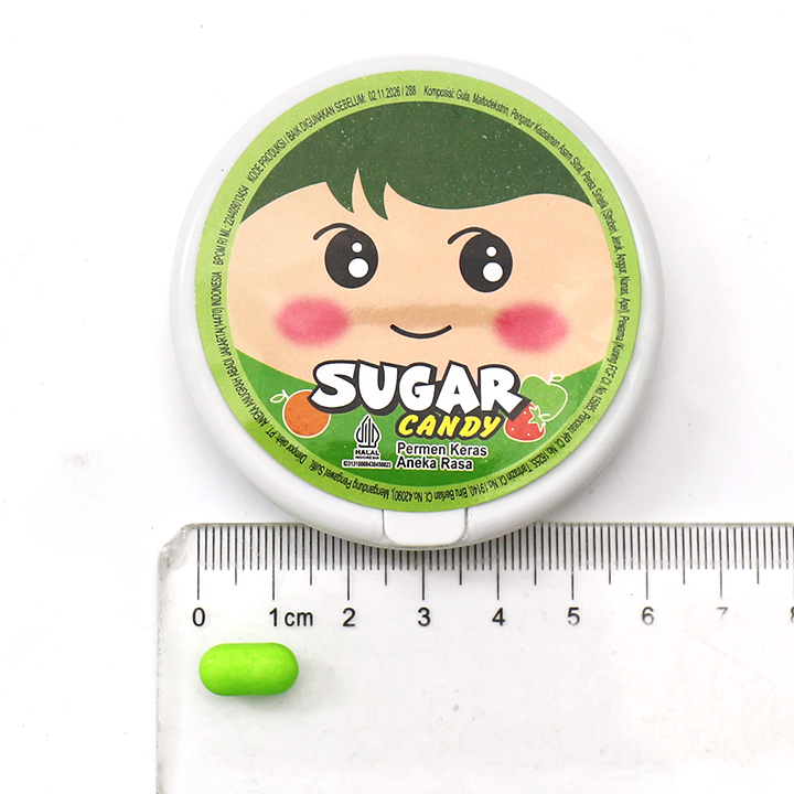 Halal fruity Sugar pressed tablet candy in a circular box CH-N721
