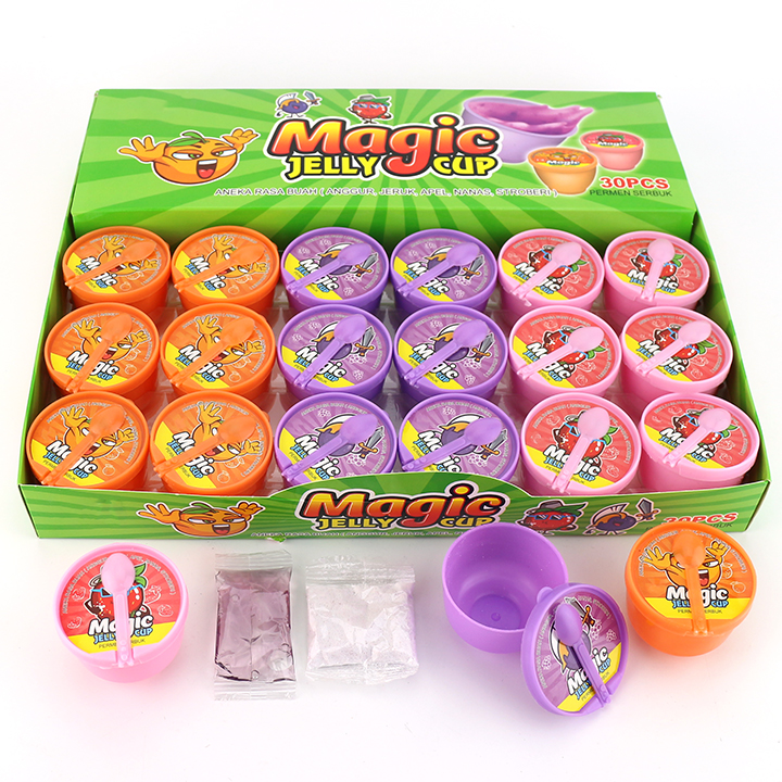 2-in-1 magic jelly cup candy with sour powder and fruit flavor jam syrup CH-N722