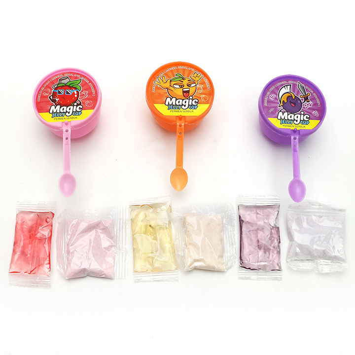 2-in-1 magic jelly cup candy with sour powder and fruit flavor jam syrup CH-N722