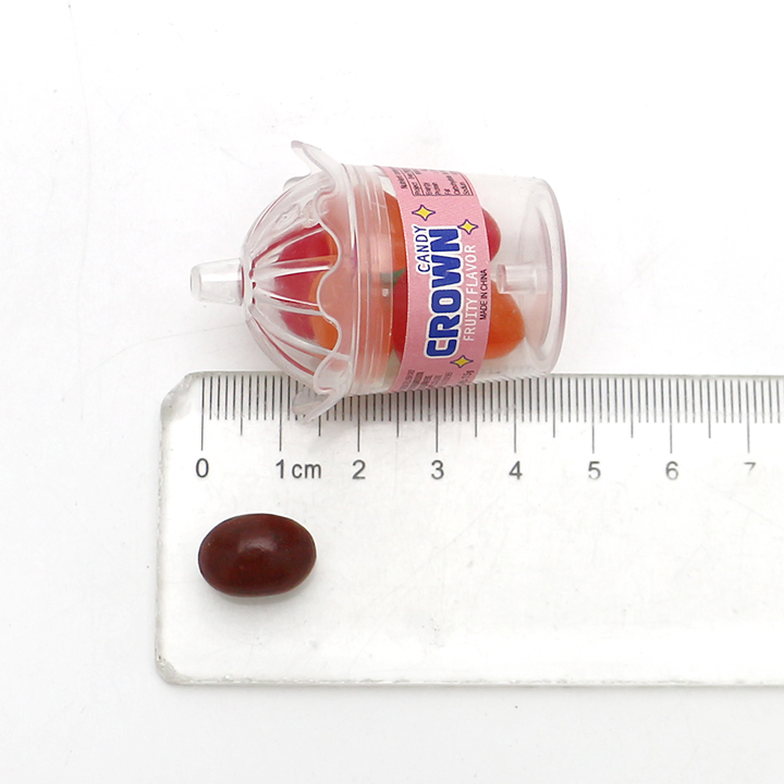 Crown shaped jar candy with fruit flavor jelly bean CH-N723