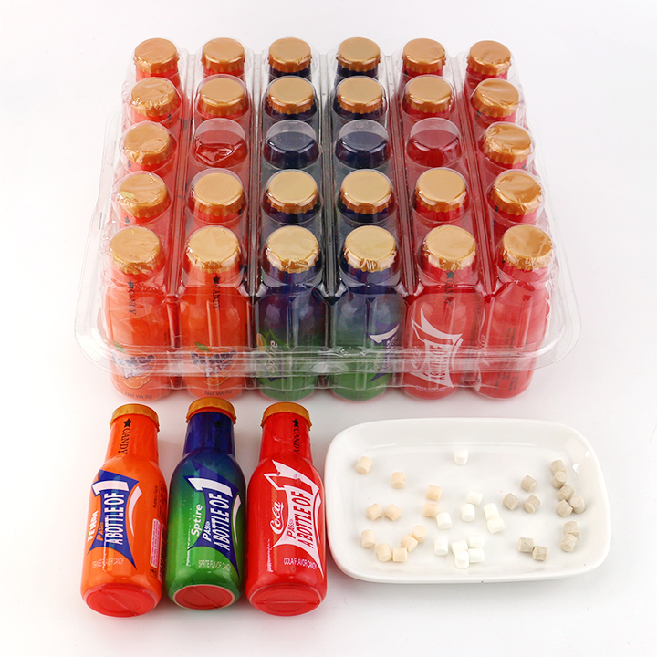 A bottle of candy with mini soda fizzing pressed candy CH-N724