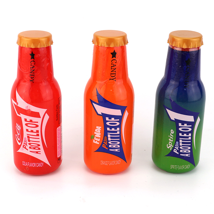 A bottle of candy with mini soda fizzing pressed candy CH-N724