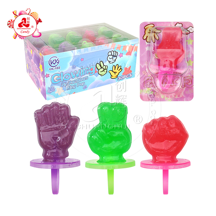 Guessing game ring pop Scissors-stone-cloth lollipop candy toy CH-T1350
