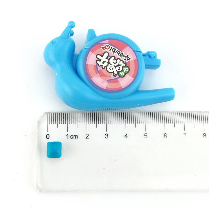 Cartoon snail shaped whistle toy candy with mini bubble gum CH-T1351