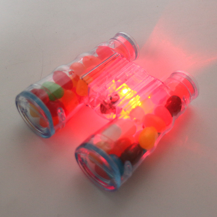 LED flashing telescope bottle toy candy with colored jelly beans CH-TB234