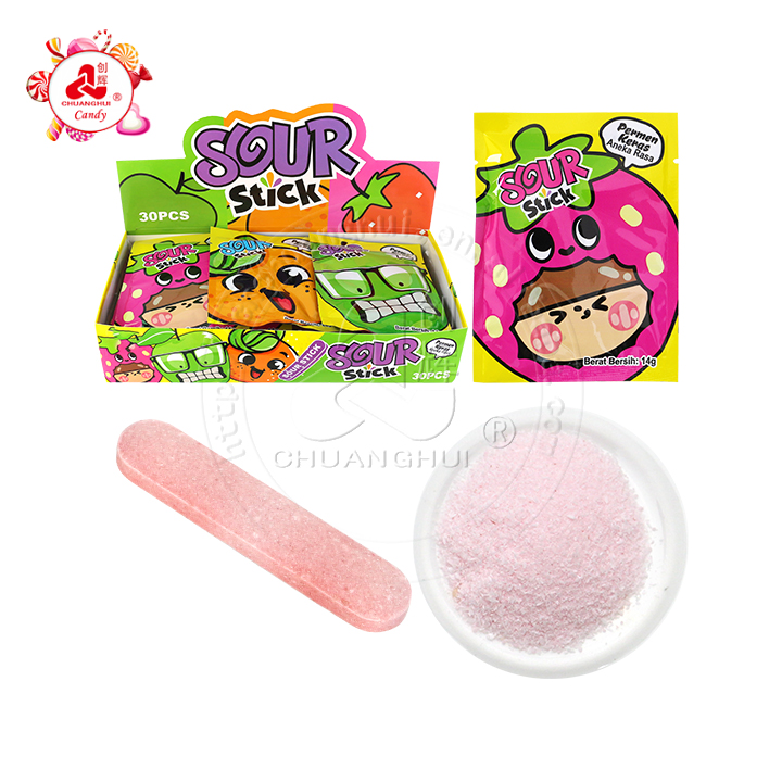 2-in-1 sour stick pressed tablet candy with sour powder candy CH-Z282
