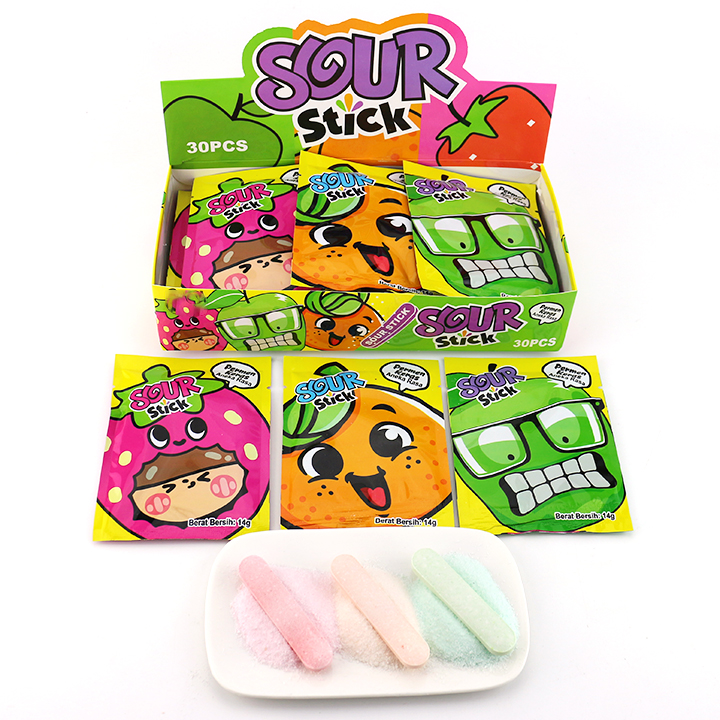 2-in-1 sour stick pressed tablet candy with sour powder candy CH-Z282