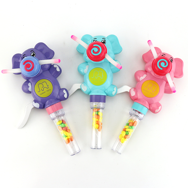 Colorful LED glowing toy Elephant hand press luminous neon stick fan candy toy CH-TB238