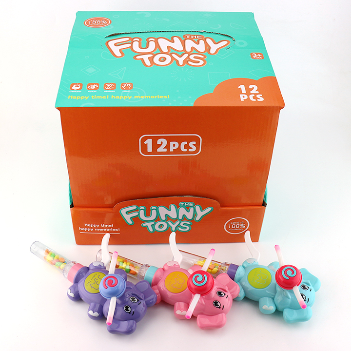 Colorful LED glowing toy Elephant hand press luminous neon stick fan candy toy CH-TB238