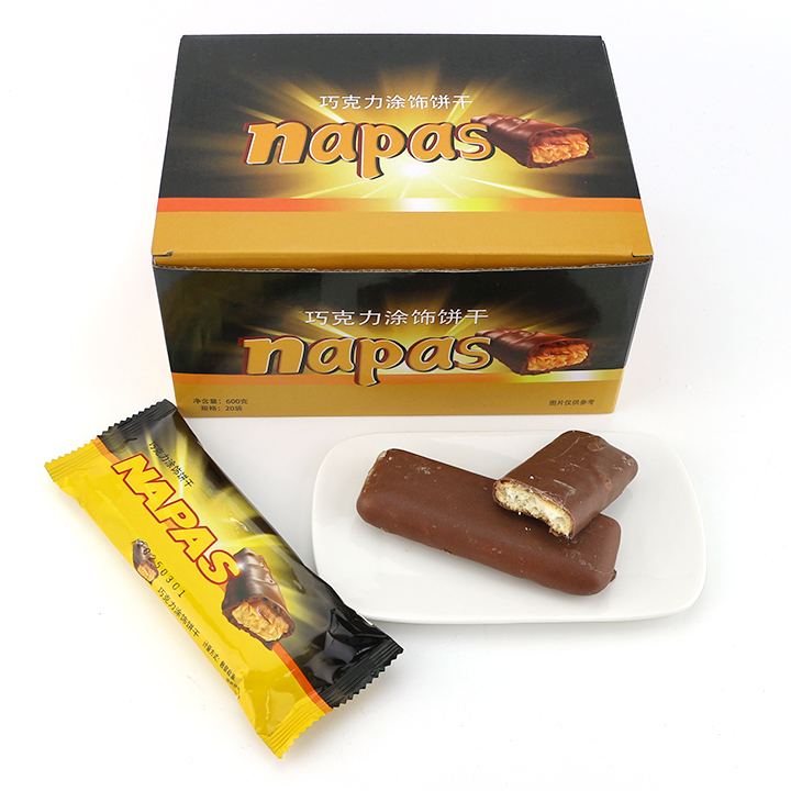Napas Chocolate coated with malt syrup biscuit bar CH-BC146