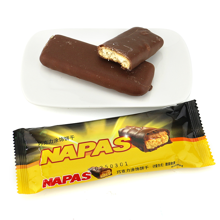 Napas Chocolate coated with malt syrup biscuit bar CH-BC146