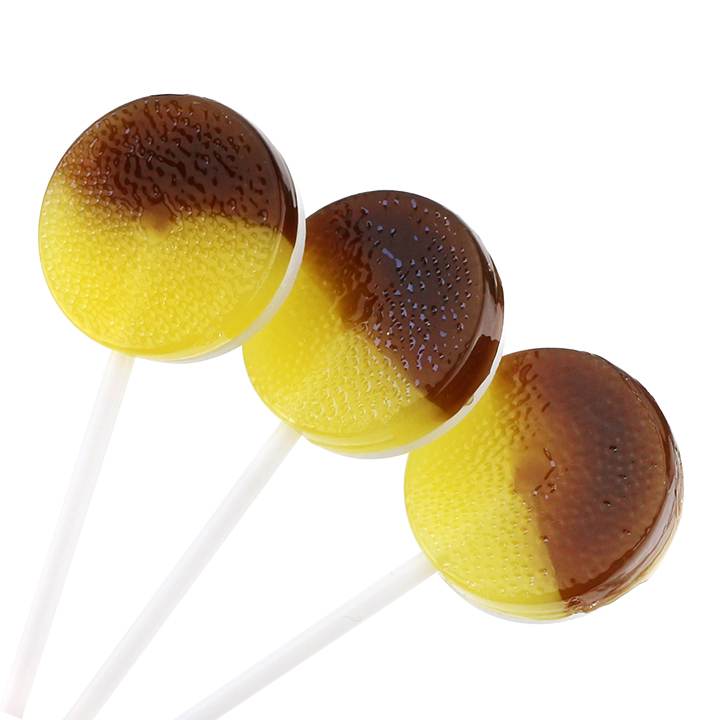 2-in-1 Two Colors Cola flavor Round Flat Lollipop with Sugar Free Sour Pressed Candy CH-BP103-3